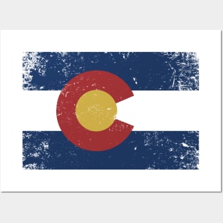 Distressed Colorado State Flag Posters and Art